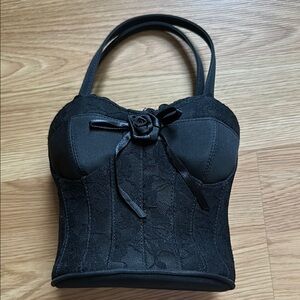 Bustier Black Lace Women's Bag